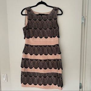 BCBG - blush dress with black lace